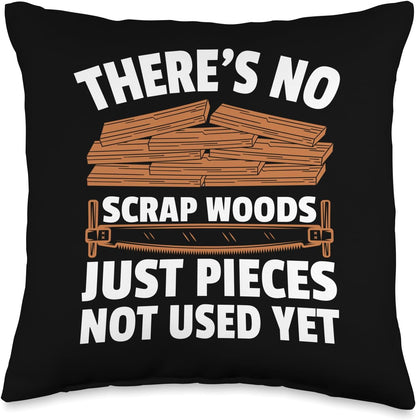 Woodworking Design Throw Pillow for Men and Women Woodworker Wood Tools