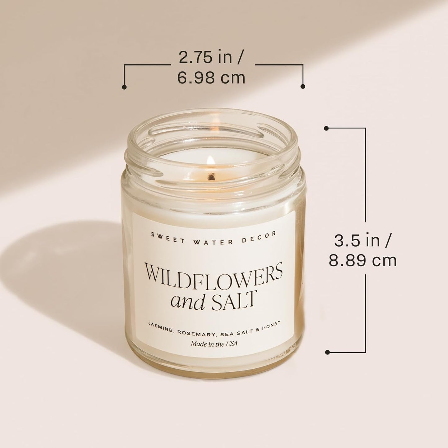 Sweet Water Decor Pumpkin Spice Candle | Pumpkin, Cinnamon, Vanilla Scents | 9oz Clear Jar Soy Candle