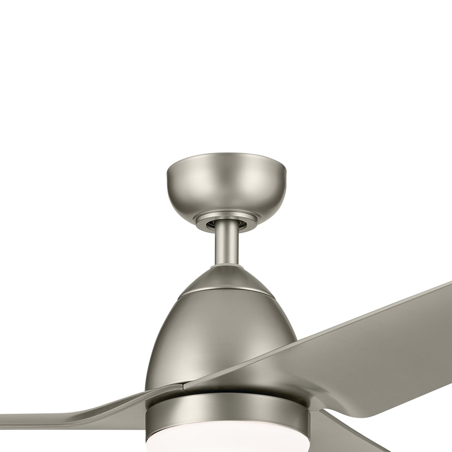54 Inch Fit Ceiling Fan with CCT Selectable Light Module, 3 Blade Modern Fan, Satin Etched Cased Opal Glass in Brushed Nickel with Silver Blades (54" W x 13.25 H), 310254NI