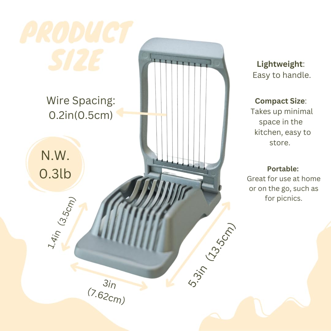 Annie & Mia Design Egg Slicer, Stainless Steel Wires Dishwasher Safe Aluminum Alloy Heavy Duty Multipurpose Cutter For Hard Boiled Eggs or Strawberry, Butter, Kiwi