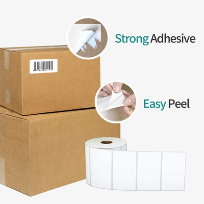 Labelchoice 3-Proof 2"x1" Direct Thermal Barcode Labels Rolls for Zebra LP2824 ZD411 ZD410 ZD421 ZD420 GK420D, 12 Rolls 15600 Pcs Waterproof Return Address Label Used with Rollo MUNBYN Desktop Printer