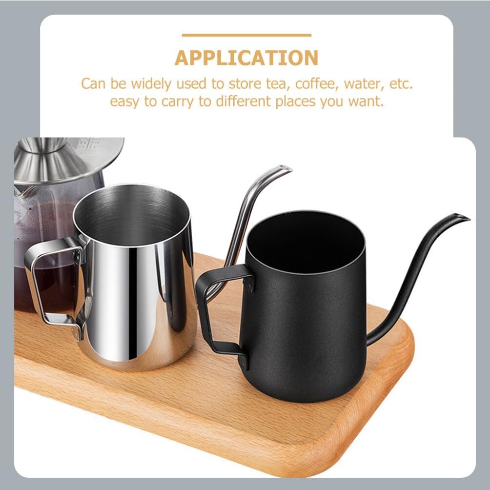Whistling Teapot Coffee Pot, Stovetop Drip Pot with Long Spout, Stainless Steel Kettle with Tea Strainer