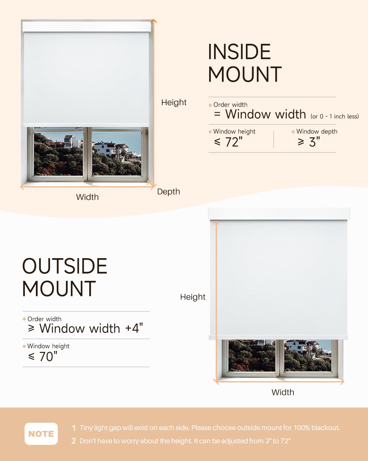 JaeJaes Smart Roller Shades for Windows, Alexa Blackout Motorized Blinds with Remote Control, Easy Install Automatic Electric Blinds for Indoor (31" W x 72" H, White)