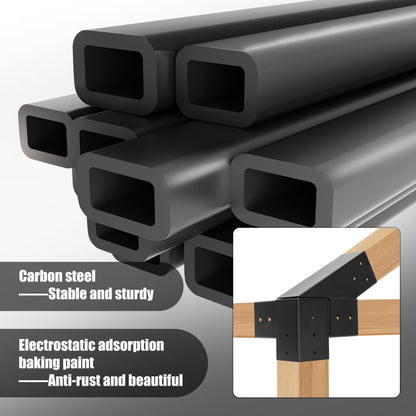 30° Slanted Pergola Whole-Set Kit for 4" x 4" Wood Pergola, Easy to Install, Weather - Resistant Bracket Kit for Carports, Gardens & More (14 Pcs)