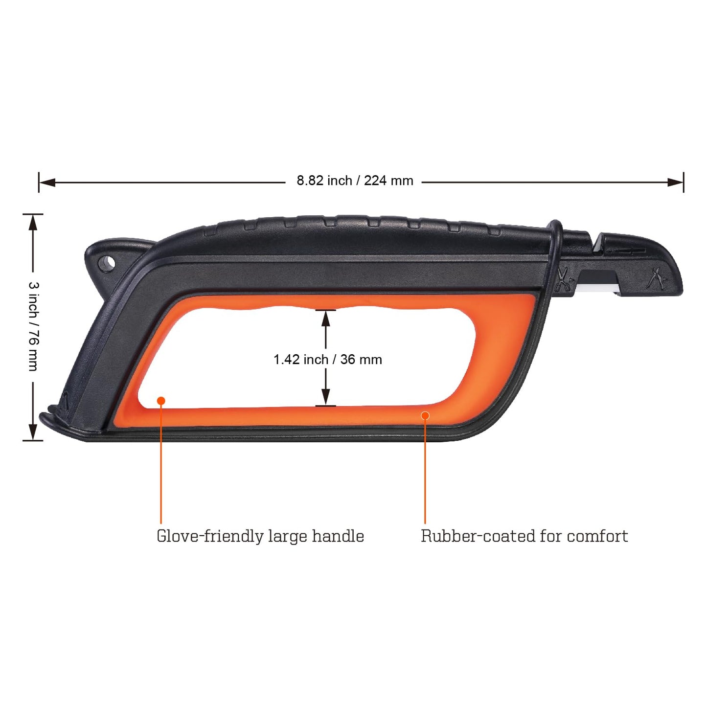 SHARPAL 103N All-in-1 Knife Garden Tool Multi-Sharpener for Lawn Mower Blade, Axe, Hatchet, Machete, Pruner, Hedge Shears, Scissors Mothers Day Gifts