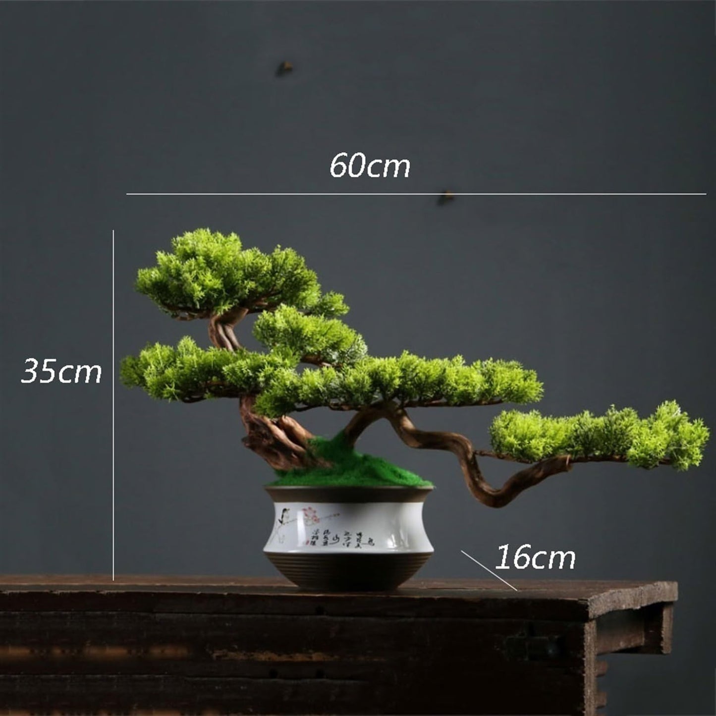 XJOYSL7921 Artificial Bonsai Artificial Bonsai Simulation Tree High-end Light Luxury Greenery Entrance Decoration Ornaments for Home Office