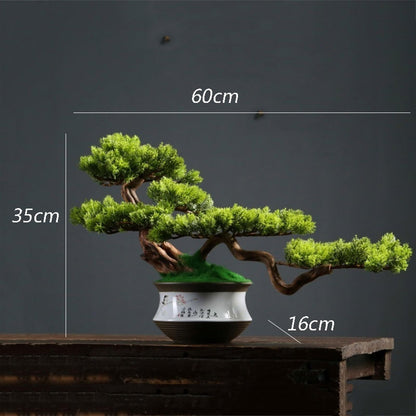 XJOYSL7921 Artificial Bonsai Artificial Bonsai Simulation Tree High-end Light Luxury Greenery Entrance Decoration Ornaments for Home Office