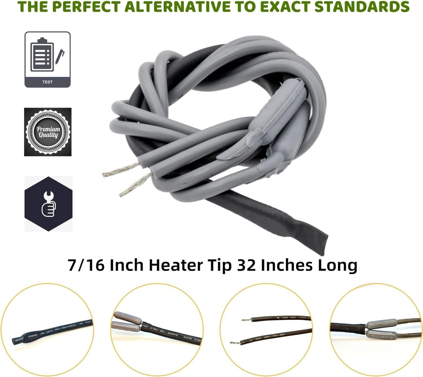 2023 Upgraded SH502 Drain and Door Heater Wire, 32 Inches Long for French Door Refrigerator