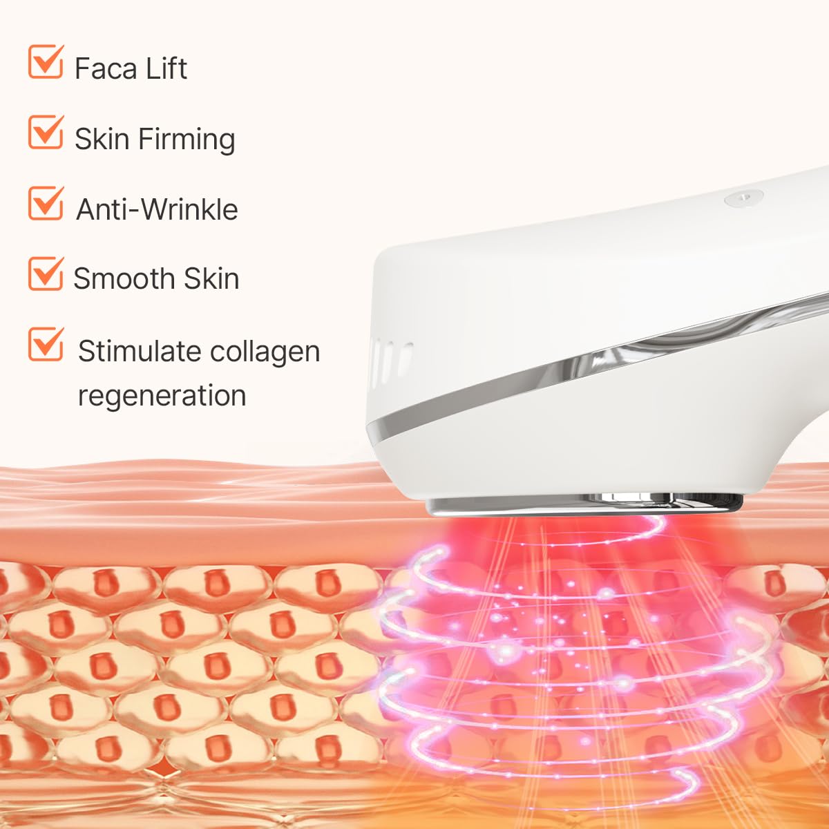 TOUCHBeauty Hot & Cold Facial Massager - Handheld Vibration Skin Rejuvenating Relaxation Device for Smoother Tighter Face, Skincare Warming & Cooling Beauty Tool for Women
