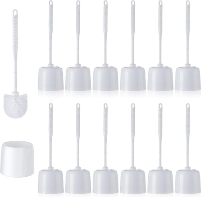 12 Sets Set 14.57 Roshtia Toilet Brush and Holder for Bathroom Toilet Bowl Brush Scrubber with Caddy for Deep Cleaning