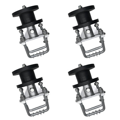 Sliding Gate Rollers, Nylon Cantilever Slide Gate, Rolling Cantilever, 4" Square Post × 2" Chain Link Fence Gate Frame, Slide Gate Roller Hardware - Pack of 4