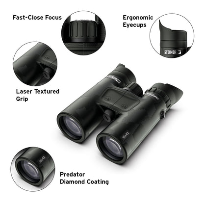 Steiner Predator Series Hunting Binoculars, 10x42 New Model
