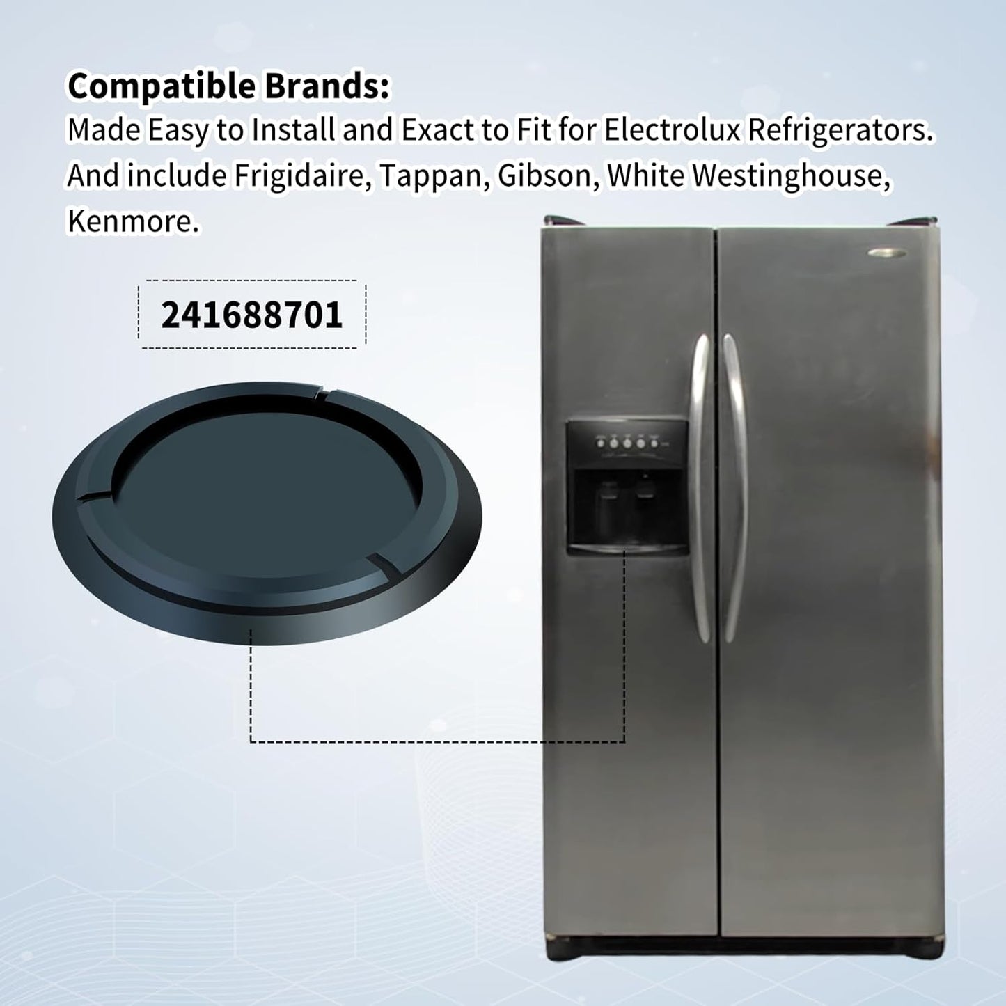 New 2 Pack Dispenser Door Seal Flap Replacement for Electrolux, Frigidaire, Kenmore Refrigerators