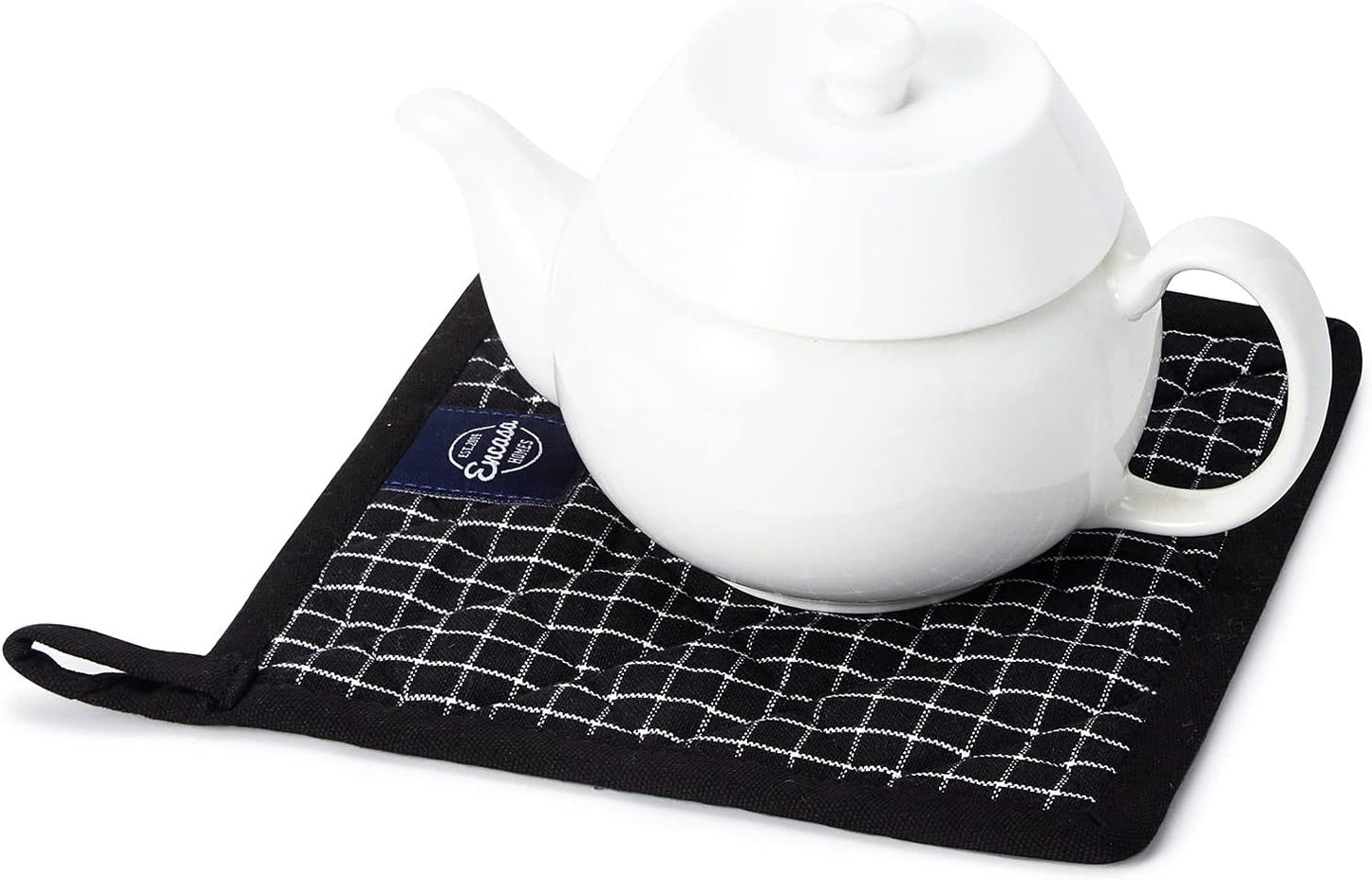 Encasa Homes 8 inches Oven Microwave Potholders (2 pc Set) - Heat Resistant for Kitchen Cooking & Baking