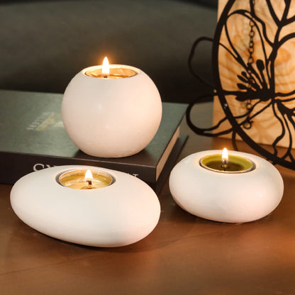 LET'S RESIN Tealight Candle Holder Resin Molds Silicone,3Pcs Tea Light Candle Holder Molds for Resin,Plaster,Cement Concrete,Epoxy Moulds for DIY Home Décor,Great for Beginners