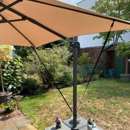 Wind Protection Fixing Strap for Large Cantilever Parasols, Adjustable Windproof Protection with Hooks