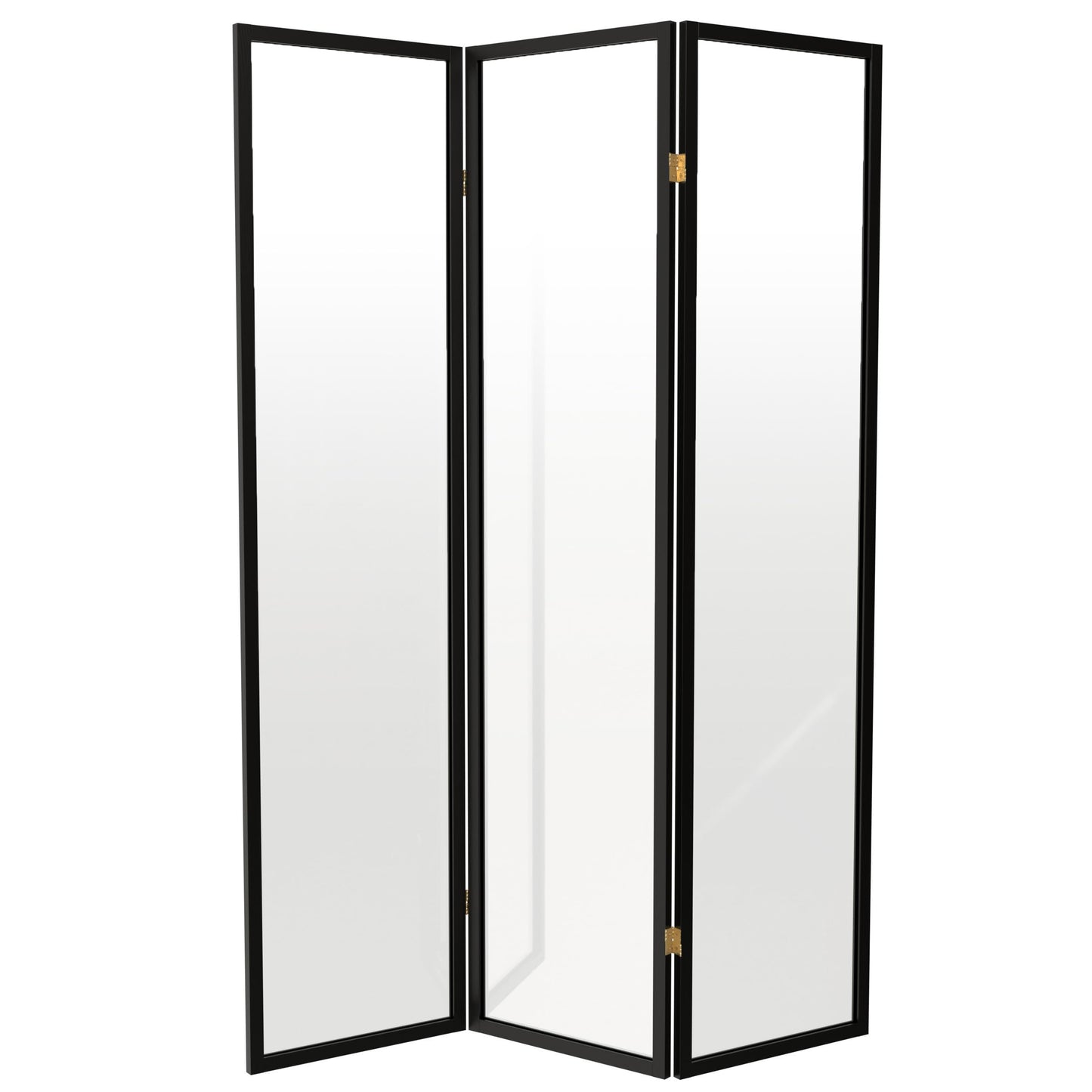 Red Lantern 6 ft. Tall Clear Plastic Partition Black 3 Panel