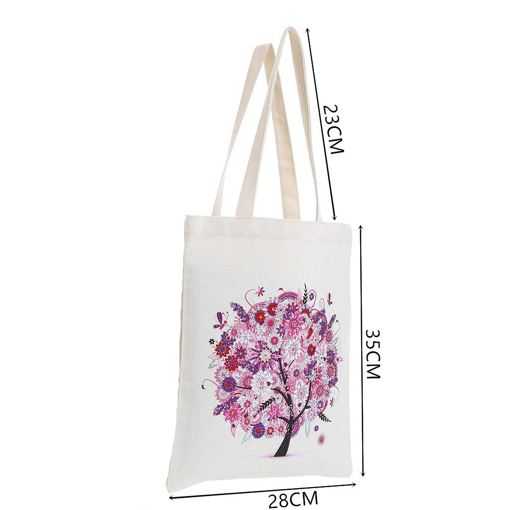 JGA JOGGING ARM 5D Art Craft Diamond Painting Shopping Canvas Tote Bag Foldable Hand bags Accessories Tray Organizer for Adult Women Handwork
