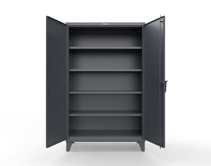 Strong Hold, 48" W x 24" D x 78" H, Industrial Cabinet, Heavy-Duty, Welded and Assembled, 12-Gauge Steel, Dark Gray, 4 Adjustable Shelves with 1,200 lbs. Capacity Each - Made in The USA, 46-244