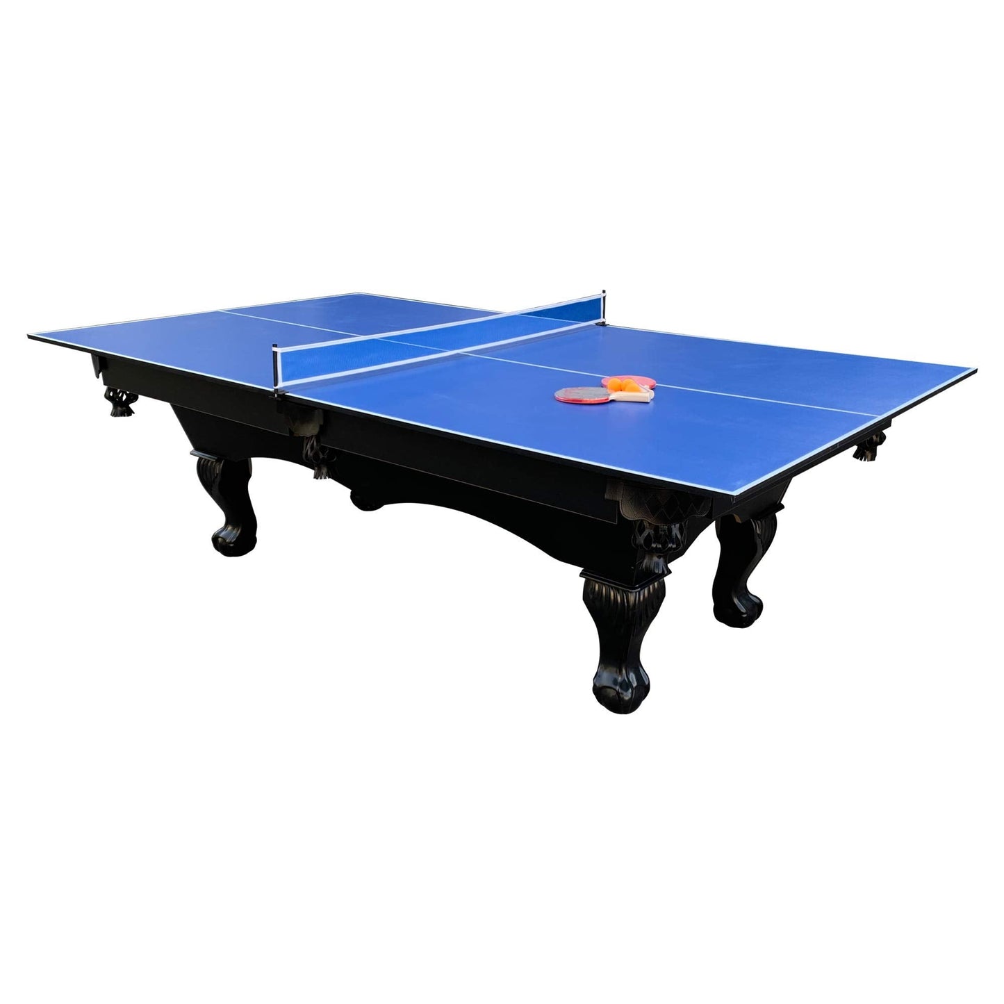RACK Virgo Table Tennis Conversion Top for Billiard/Pool Table (Blue) – Full-Size 4-Piece Folding Ping Pong Table, Pool Table Tennis Top, Foldable Table Tennis Table