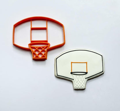BASKETBALL COOKIE CUTTERS - American Hoops Sport Basketball Game Hoop and Backboard Cookie Cutters (3 Pack)