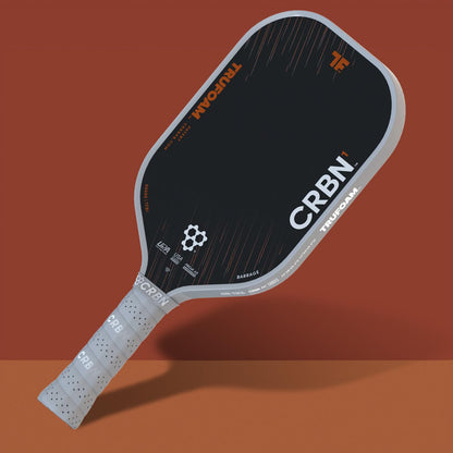 CRBN Pickleball - TruFoam Barrage 1 Pickleball Paddle - Elongated w/Long Handle - Carbon Fiber Pickleball Paddle - 100% Foam Floating Core Designed for Maximum Power, 14mm