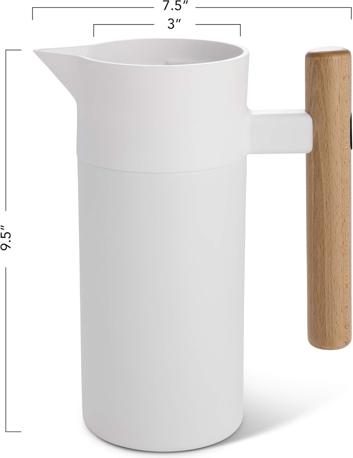 Thermal Coffee Carafe 40 Oz, Stainless Steel Double Walled Vacuum Insulated, 1 Liter Beverage Dispenser