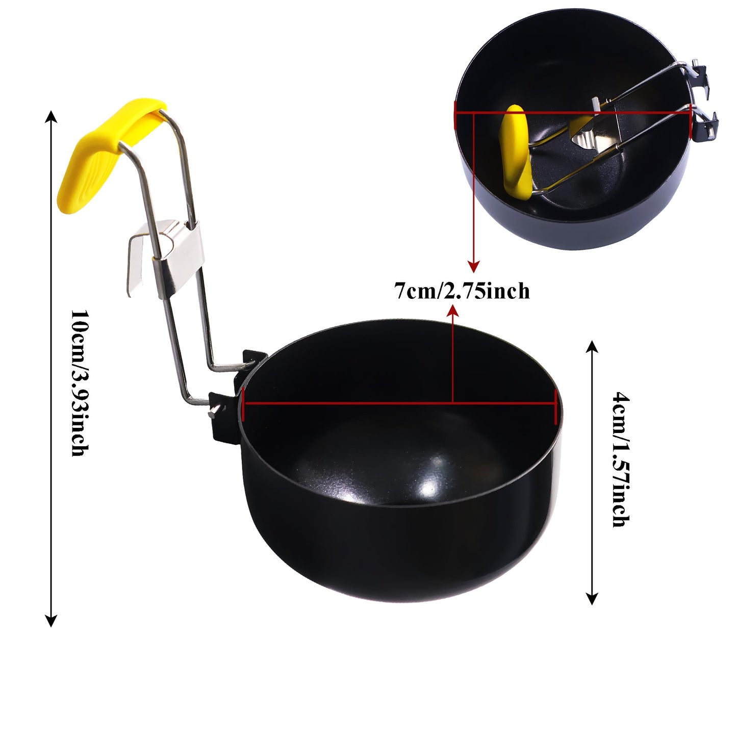 Folding Egg Poacher, Non-Stick Poached Egg Pan, Round Eggs Cooker with Oil Brush for Fried Pancakes Sandwiches Breakfast - 2 Packs