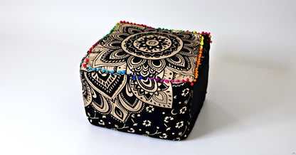 18X18X14 inches, CRAFT KALA Mandala Meditation Floor Pillows Cover Square Pillow Seating Hippie Decorative Adults