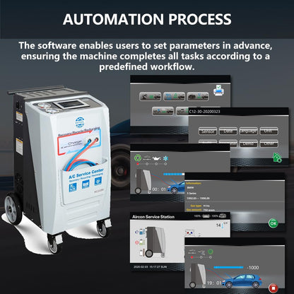 AC2100 Automatic Refrigerant Recovery & Recharge Machine, Compatible with R134a or R1234yf Dual Refrigerants for Automotive AC Systems
