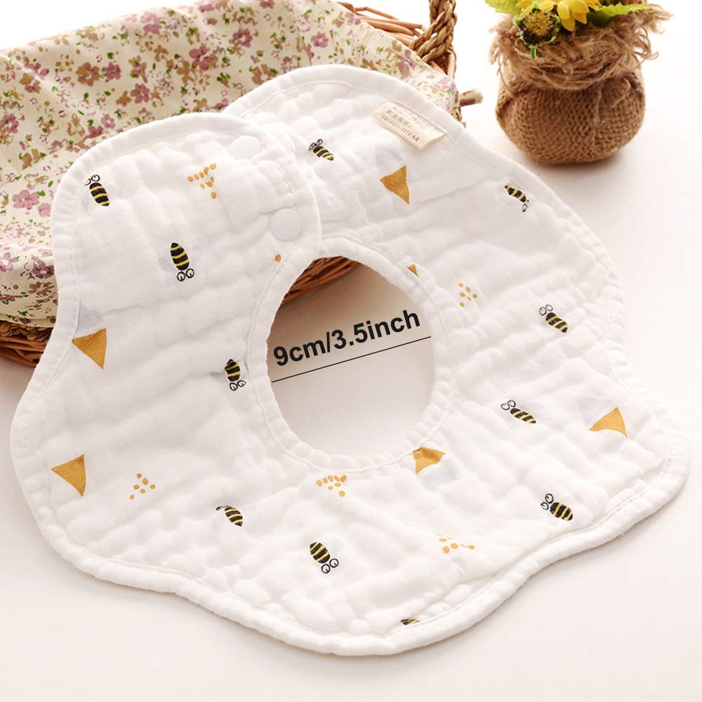 MERLINAE Baby Bandana Drool Muslin Muslin 360 Bibs for Boys Girls Newborn Infant for Drooling and Teething,100% Organic Cotton and Super Absorbent Hypoallergenic Pullover
