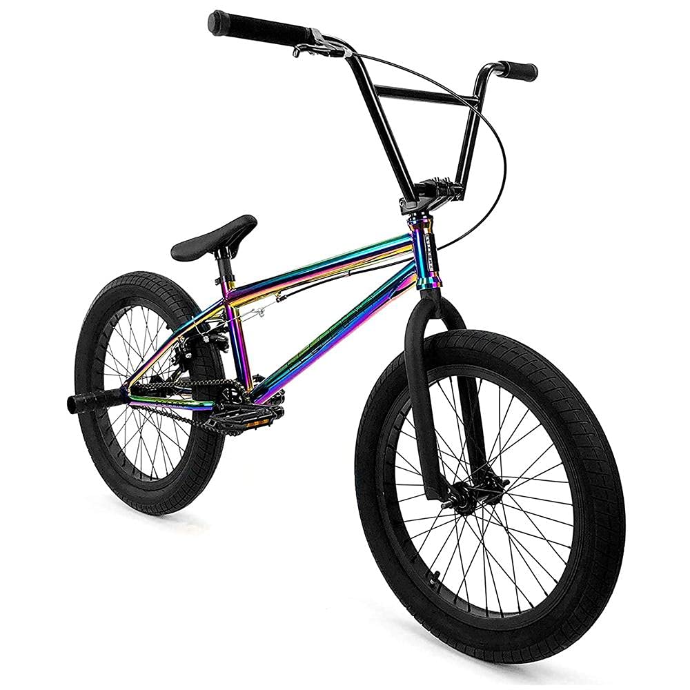 Elite BMX Bicycle 18", 20" & 26" Model Freestyle Bike - 3 Piece Crank (Oil Slick, 20")
