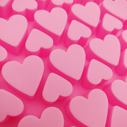 3 Pcs Candy Ice Mold, CNYMANY Valentine's Day Silicone Mini Heart Shaped Ice Cube Trays - Pink