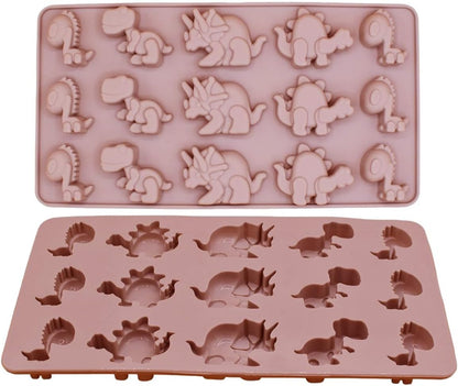Candy Chocolate Silicone Mold Baking Tray, Dinosaur Dino Animal-Themed Non-Stick for Homemade Treats