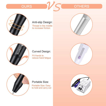 Electric Nail Drill,USB Electric Nail Drill Machine for Acrylic Nail Kit,Portable Electric Nail File Polishing Tool Manicure Pedicure Kit Efile Nail Supplies for Home Salon,Pink