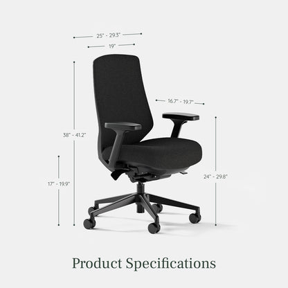 Branch Ergonomic Chair Pro - Mesh Office Chair with 14 Points of Adjustment - Height, Depth & Tilt Adjustable - 5D Armrests - Forward Tilt, Smooth Recline, and Lumbar Support - Black Boucle