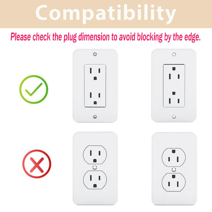 Outlet Shelf Holder Fit for Decorator Receptacle, Bathroom Decor Built-in Cable Management,Space Saving Homepod Mini,Google Home/Echo/Smart Speakers/Electric Toothbrush/Cell Phone (Decora)