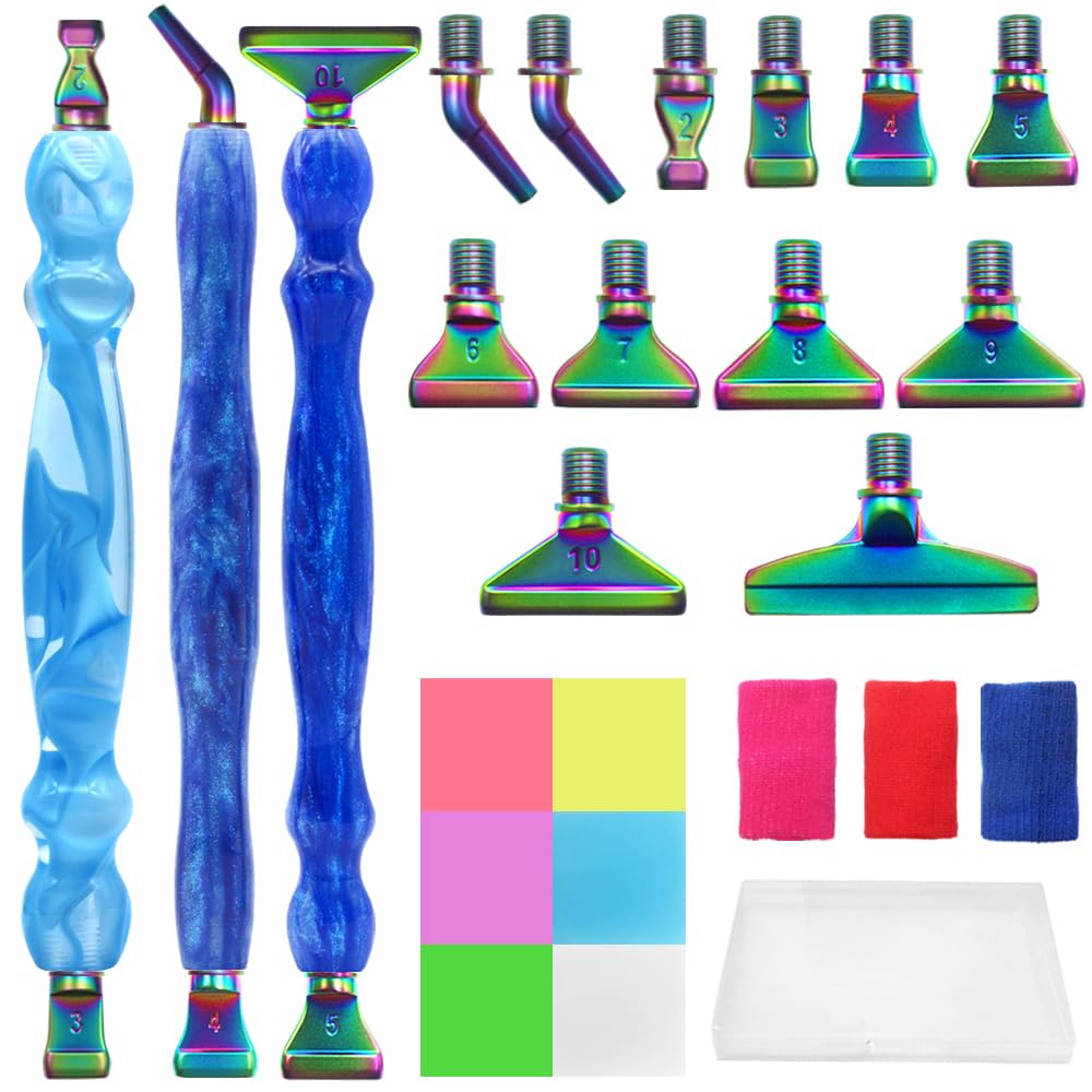 SENHAI 25 Pcs Diamond Paintings Pen, 5D Diamond Art Accessories Tools Stainless Steel Tips for for DIY Painting Crafts Nail Art Cross Stitch Decor