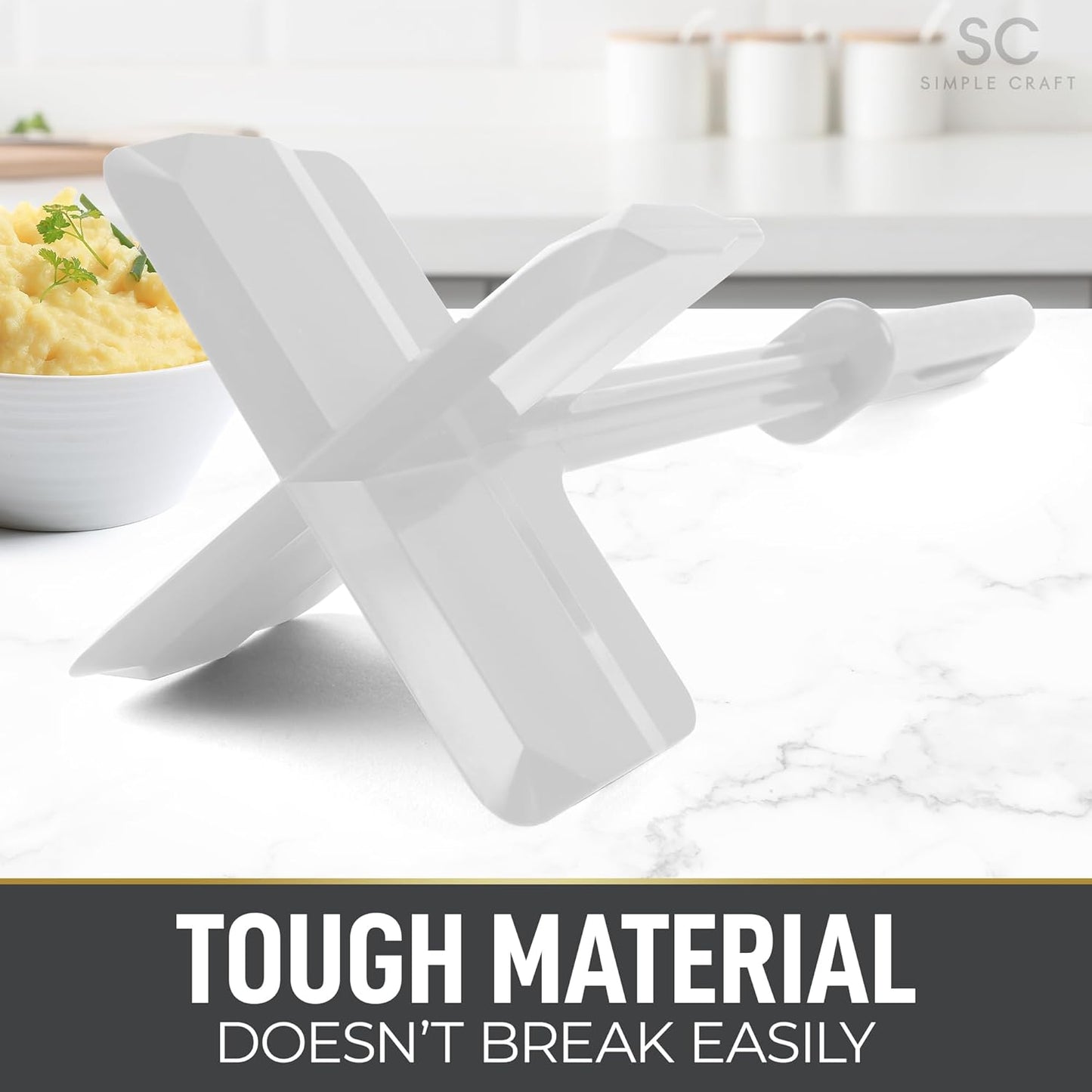 Simple Craft Meat Chopper, Premium Meat Masher & Hamburger Chopper Utensil, Perfect for Cooking, Baking, Turkey, Mashed