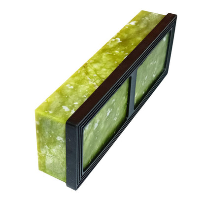 Suwajume Knife Sharpening Stone,10000 Grit Whetstone Final Fine Polishing Natural Green Honing Oilstone for Knives Tools,Cutting Tools 180 * 60 * 30mm (A)
