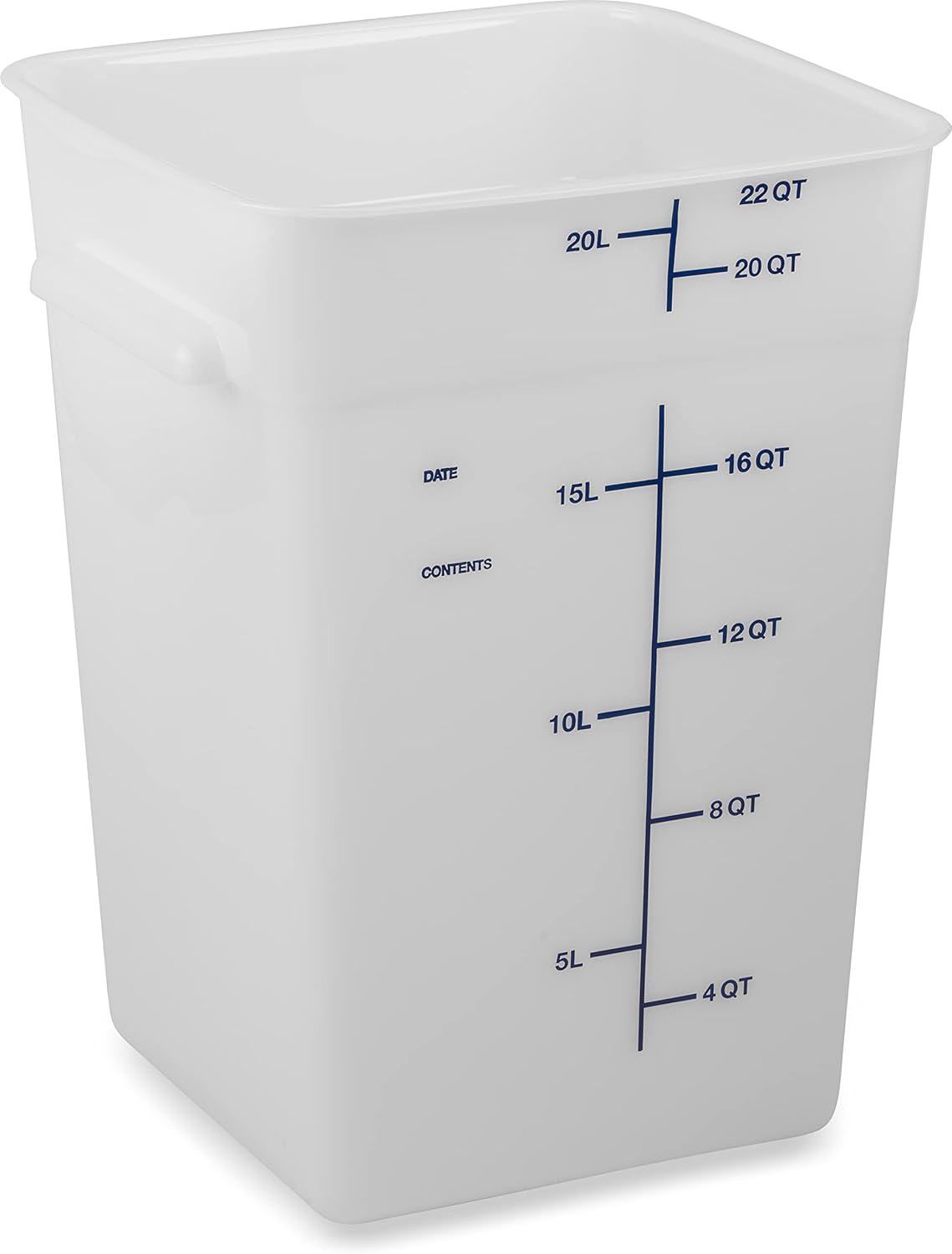 Carlisle FoodService Products Squares Square Food Storage Container, Stackable Design for Catering, 22 Quarts