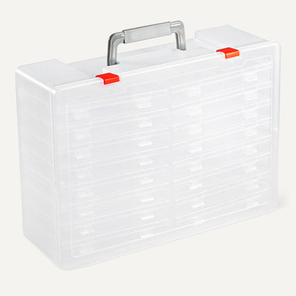 Amazon Basics 4" x 6" Photo Storage Case and Craft Organizer with 16 Inner Cases