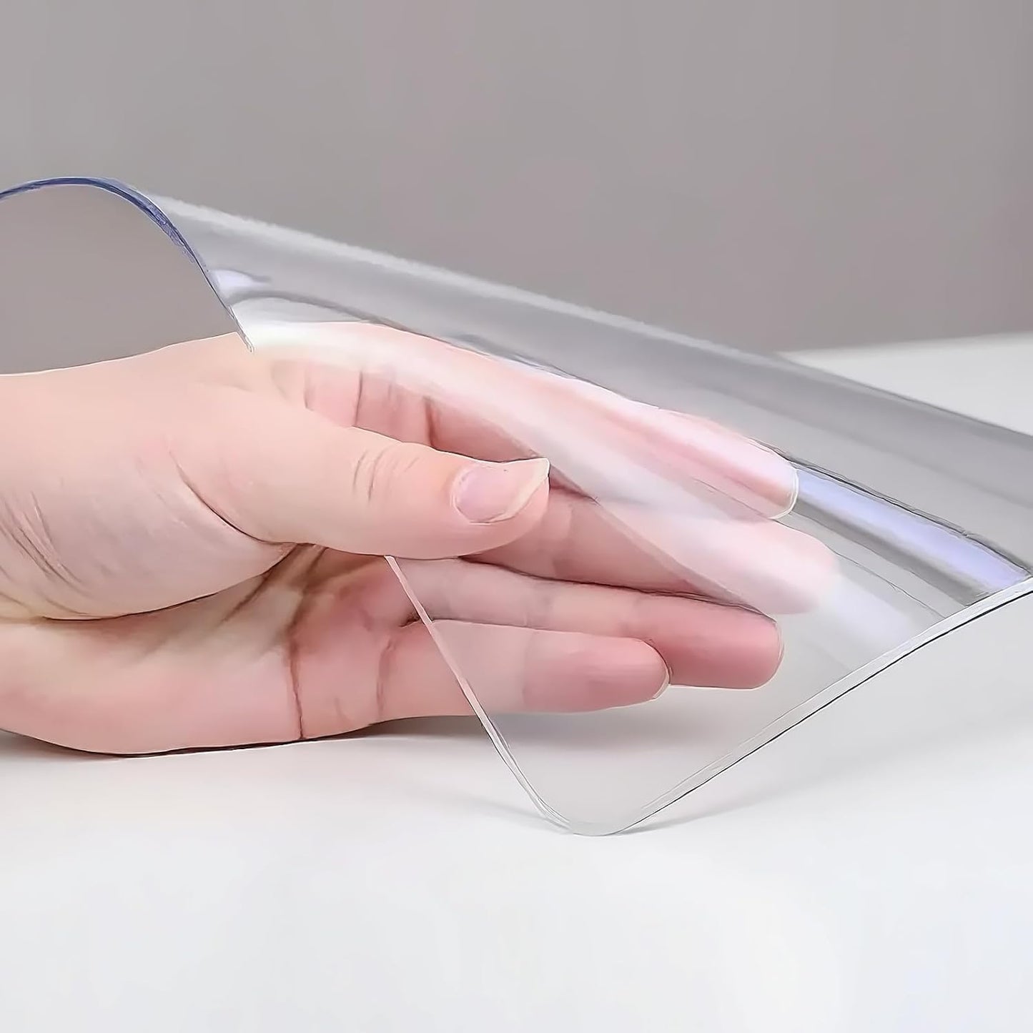12 14 Inch, 1.4mm Clear Table Protector x Thick Waterproof PVC Plastic Table Cover, Durable Table Pad for Dining Room