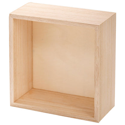 Frcctre 8 Pack Unfinished Wooden Box, 6 x 6 Inch Square Rustic Wooden Box Storage Organizer Boxes Small Wood Boxes for Crafts, Centerpiece, Home Decor, Storage, Collectibles, Succulent, Drawer