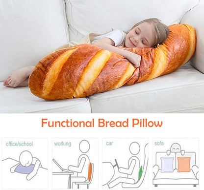 Wepop 40-Inch 3D Simulation Bread Shape Pillow - Soft Baguette Lumbar Cushion | Funny Plush Toy