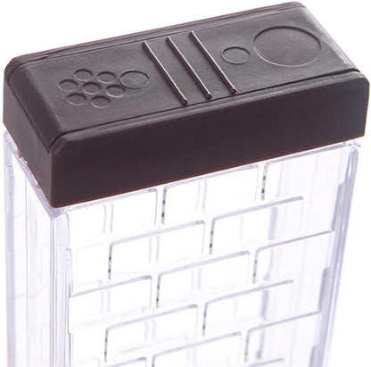 6 Case Spice Shaker Jars, Transparent Condiment Container Set for Salt Spices Seasoning Storage Box