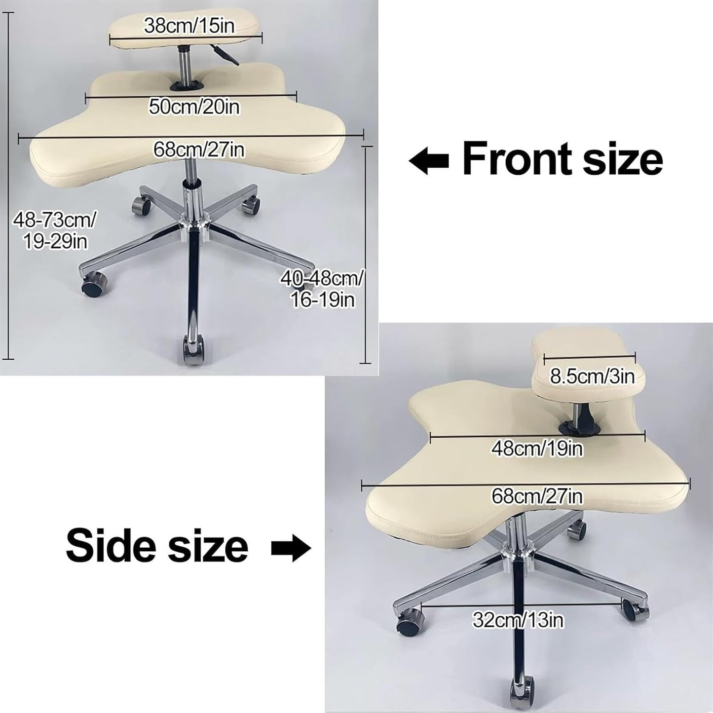 Meditation Chair,Cross Legged Chair, Meditation Chair Height Adjustable, Home Office Desk Chair, for Armless Kneeling Posture Ergonomic Chair Desk Stool(Black)