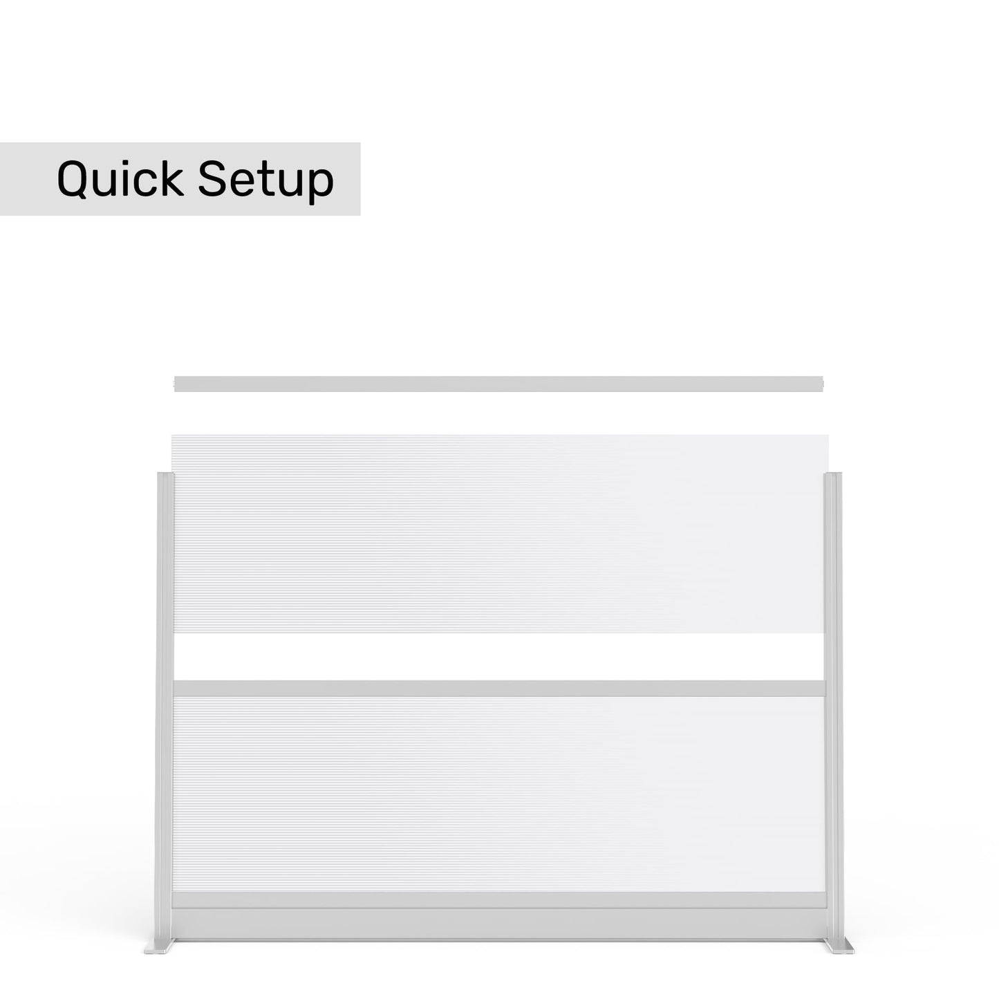 Stand Up Desk Store Aesthetic Modular Room Divider Wall | 70" W x 48" H Office Partition Walls & Cubicle Wall Dividers | Lightweight, Durable, Translucent Partition Wall Divider for Workspaces