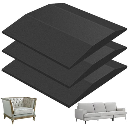 HANDRERLEE 3 PCS Couch Cushion Support, 20" x 20" Black Couch Supports for Sagging Cushions, High-Density Foam for Support and Repairing Sagging Furniture Seat Cushions