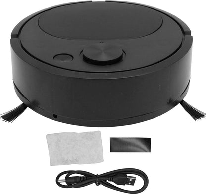 Smart Sweeping Robot Vacuum Cleaner, ABS Multifunctional with USB Charging, Automatic Avoidance (Black)